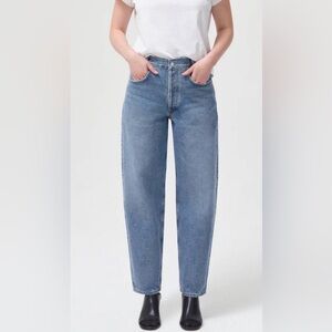 AGOLDE TAPERED BAGGY HIGH RISE JEANS - PASSENGER